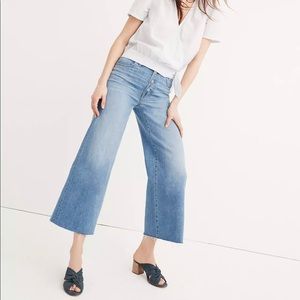 Wide-Leg Crop Jeans: Button-Front Edition